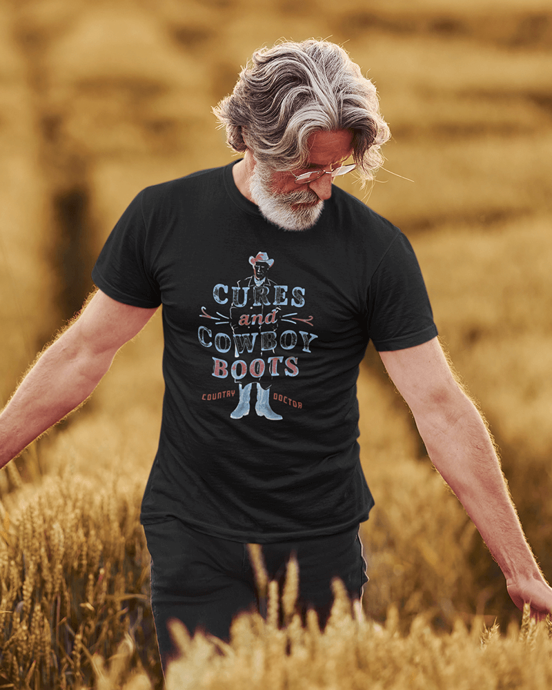 Cures & Cowboy Boots County Doc : Men's Cotton Crew Tee