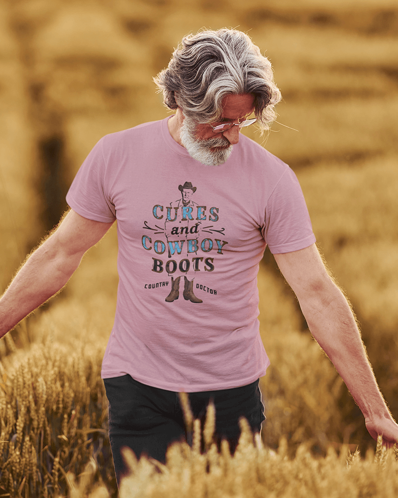 Cures & Cowboy Boots County Doc : Men's Cotton Crew Tee