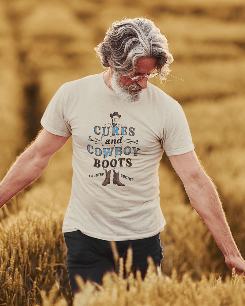 Cures & Cowboy Boots County Doc : Men's Cotton Crew Tee