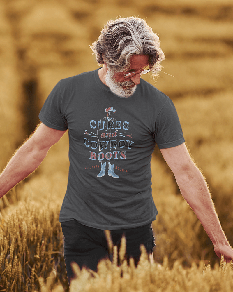 Cures & Cowboy Boots County Doc : Men's Cotton Crew Tee