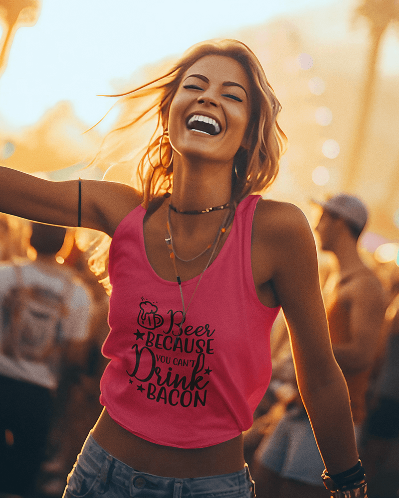 Beer Because You Can't Drink Bacon : Women's Ideal Racerback Tank