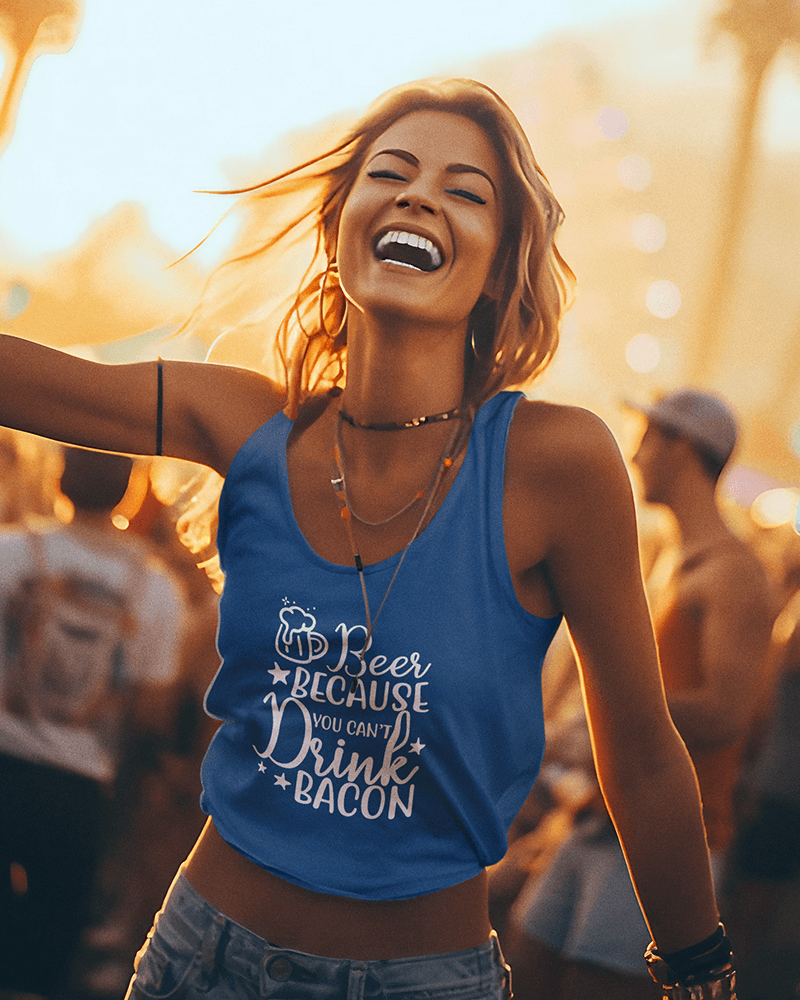 Beer Because You Can't Drink Bacon : Women's Ideal Racerback Tank