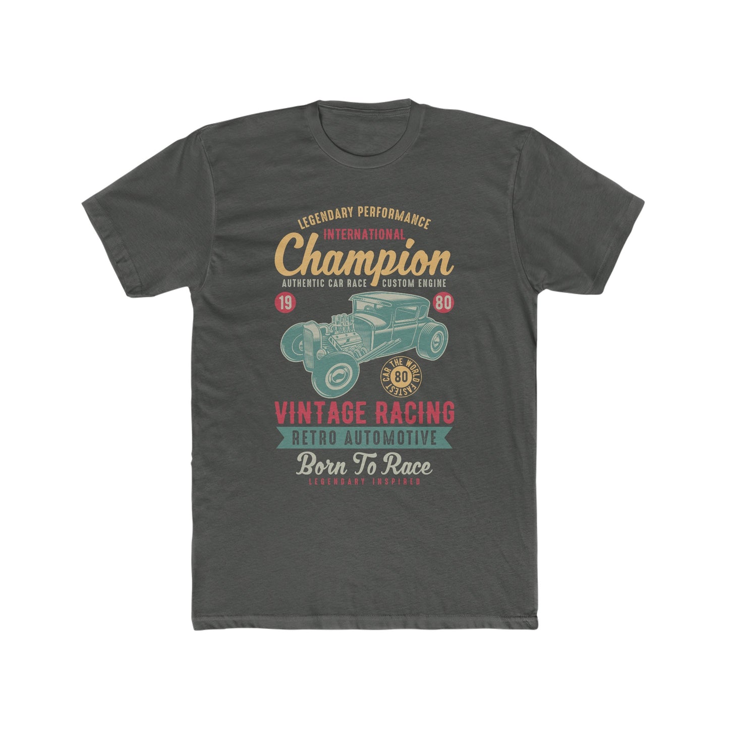 Vintage Racing Retro  : Men's Cotton Crew Tee