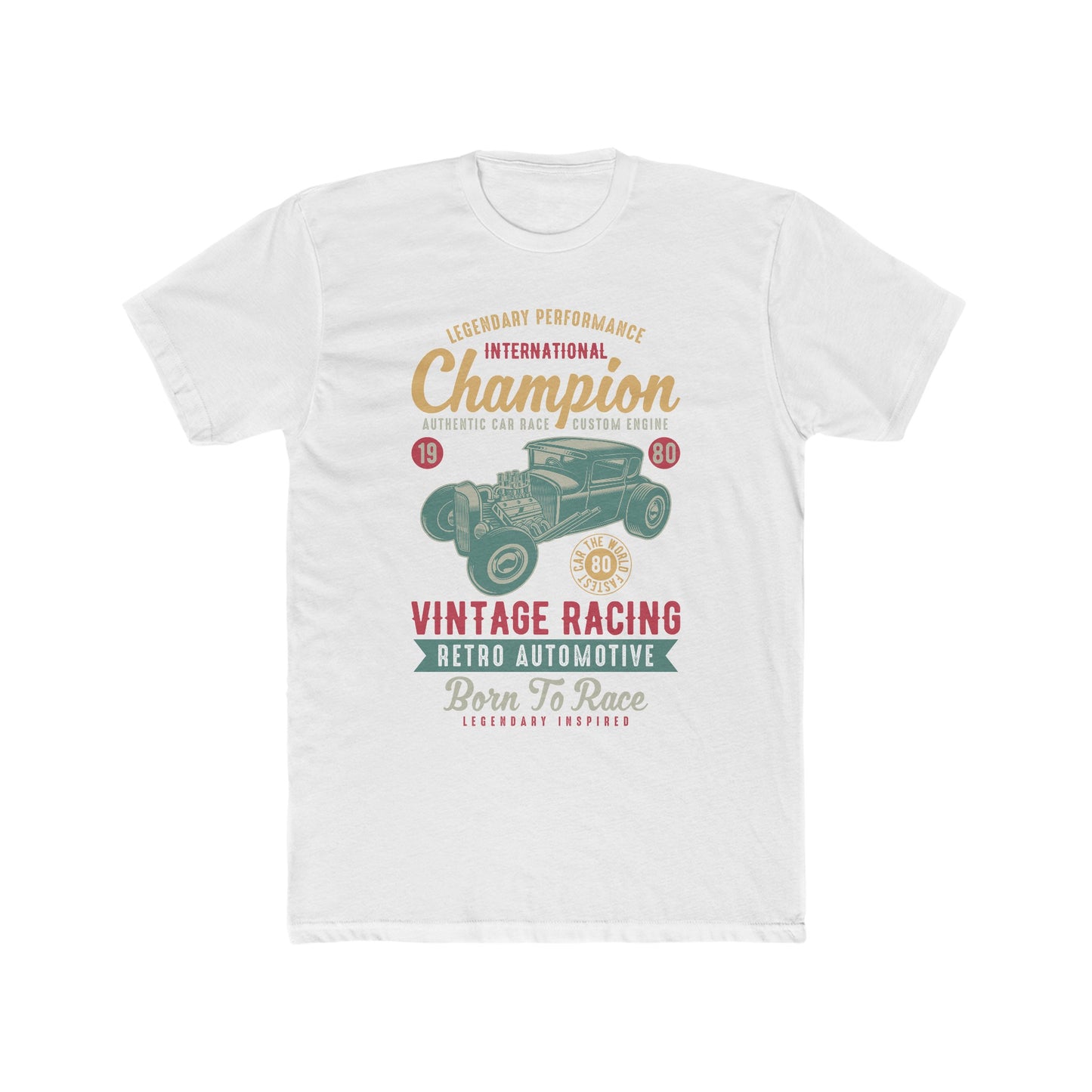 Vintage Racing Retro  : Men's Cotton Crew Tee