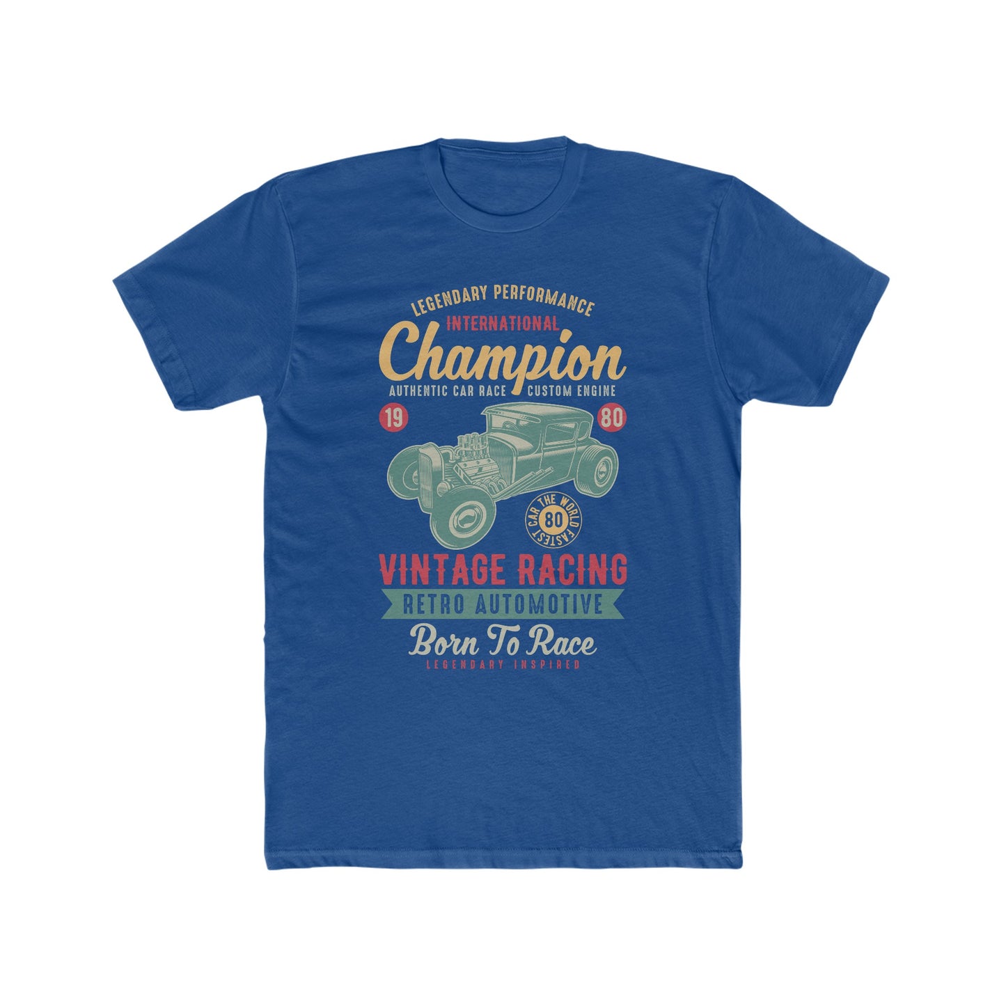 Vintage Racing Retro  : Men's Cotton Crew Tee