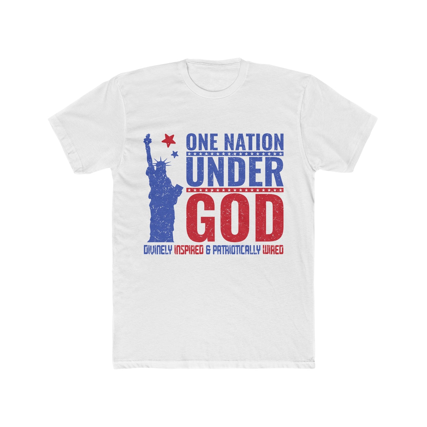 One Nation Under God : Men's Cotton Crew Tee