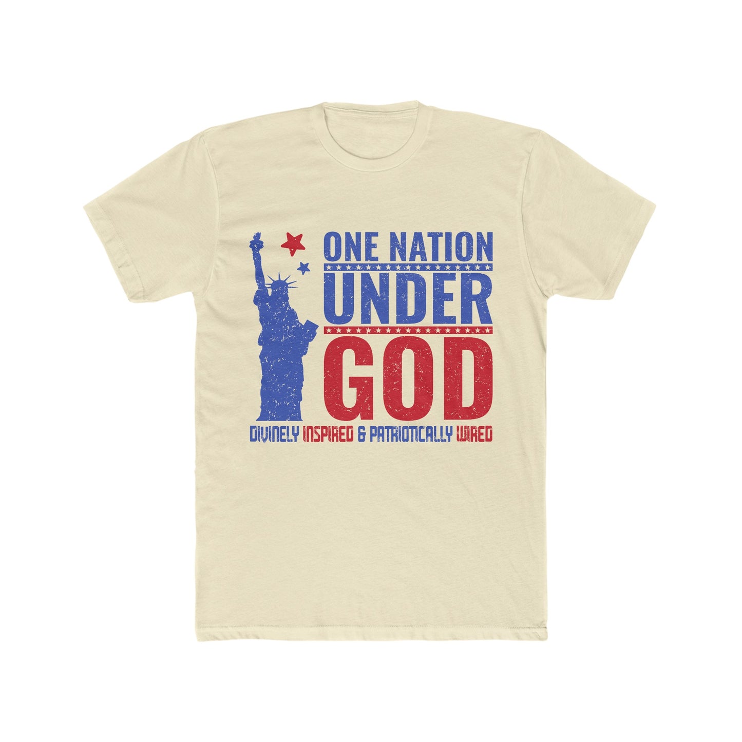 One Nation Under God : Men's Cotton Crew Tee