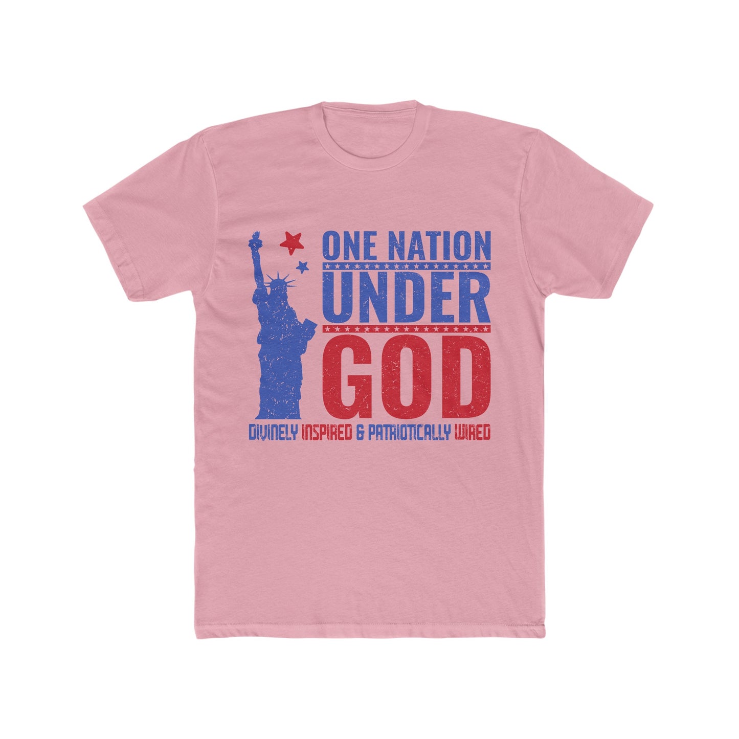 One Nation Under God : Men's Cotton Crew Tee