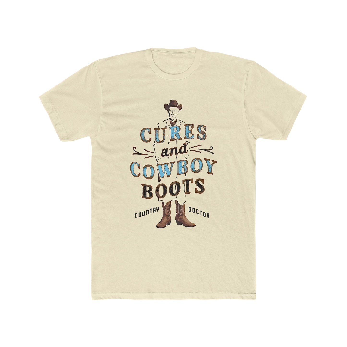 Cures & Cowboy Boots County Doc : Men's Cotton Crew Tee