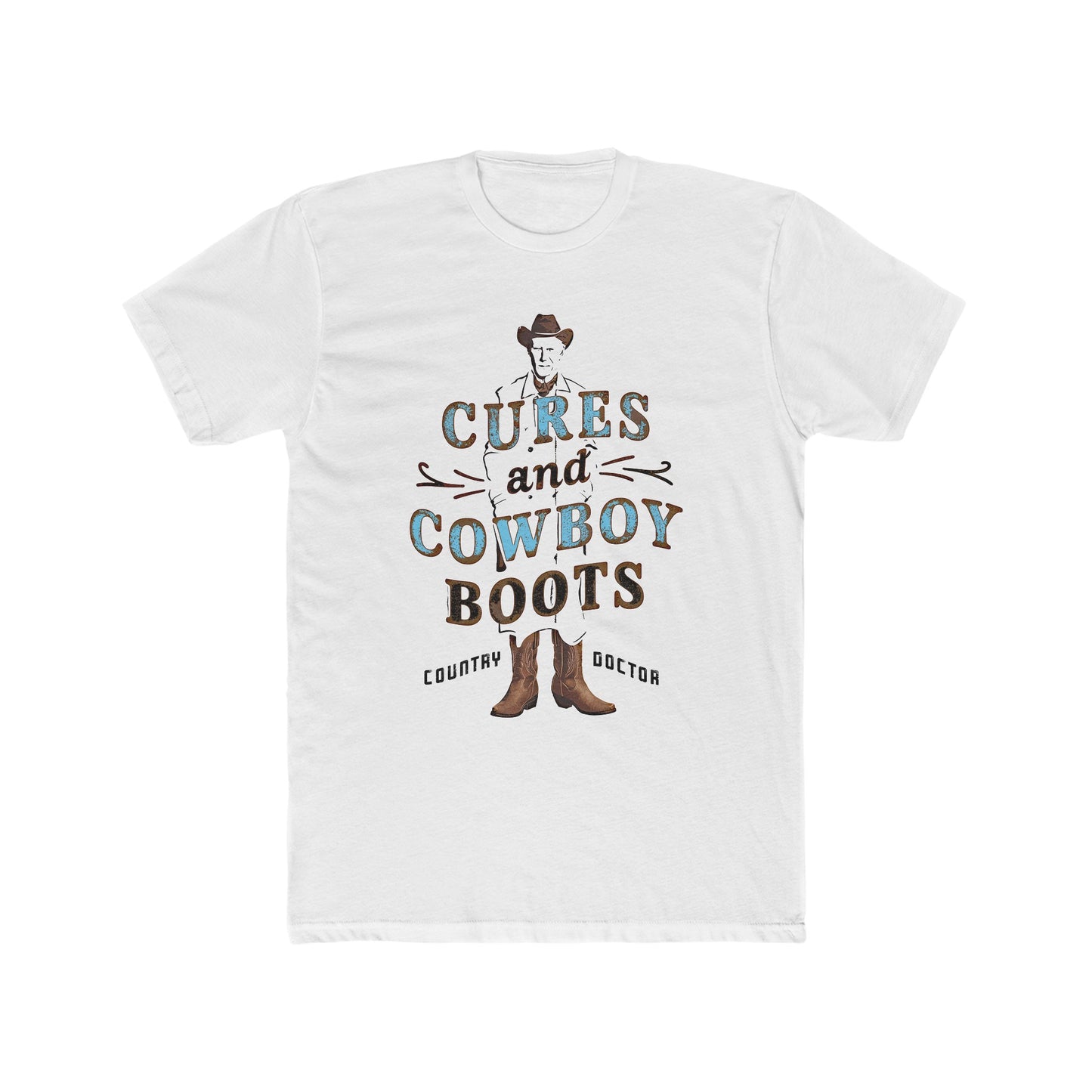 Cures & Cowboy Boots County Doc : Men's Cotton Crew Tee