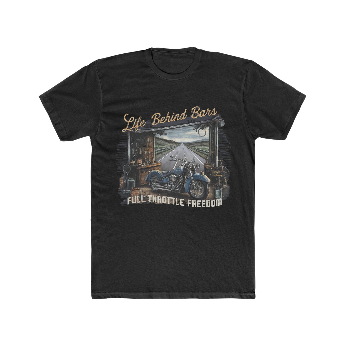 Life Behind Bars / Full Throttle  : Men's Cotton Crew Tee