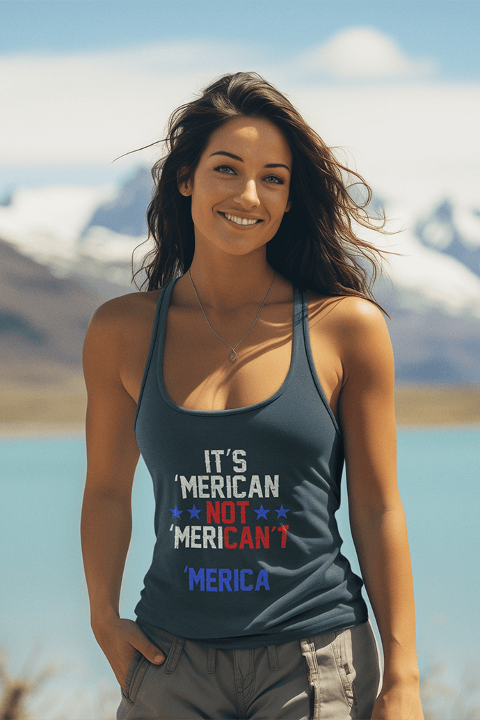 'Merican : Women's Ideal Racerback Tank