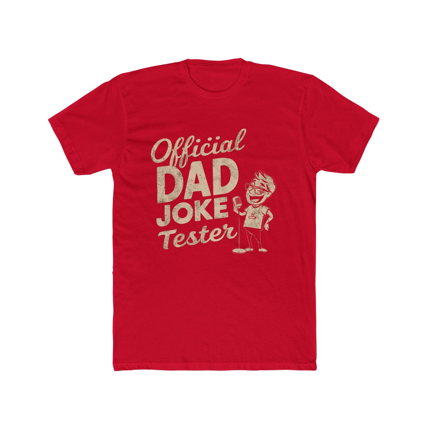 Official Dad Joke Tester : Men's Cotton Crew Tee