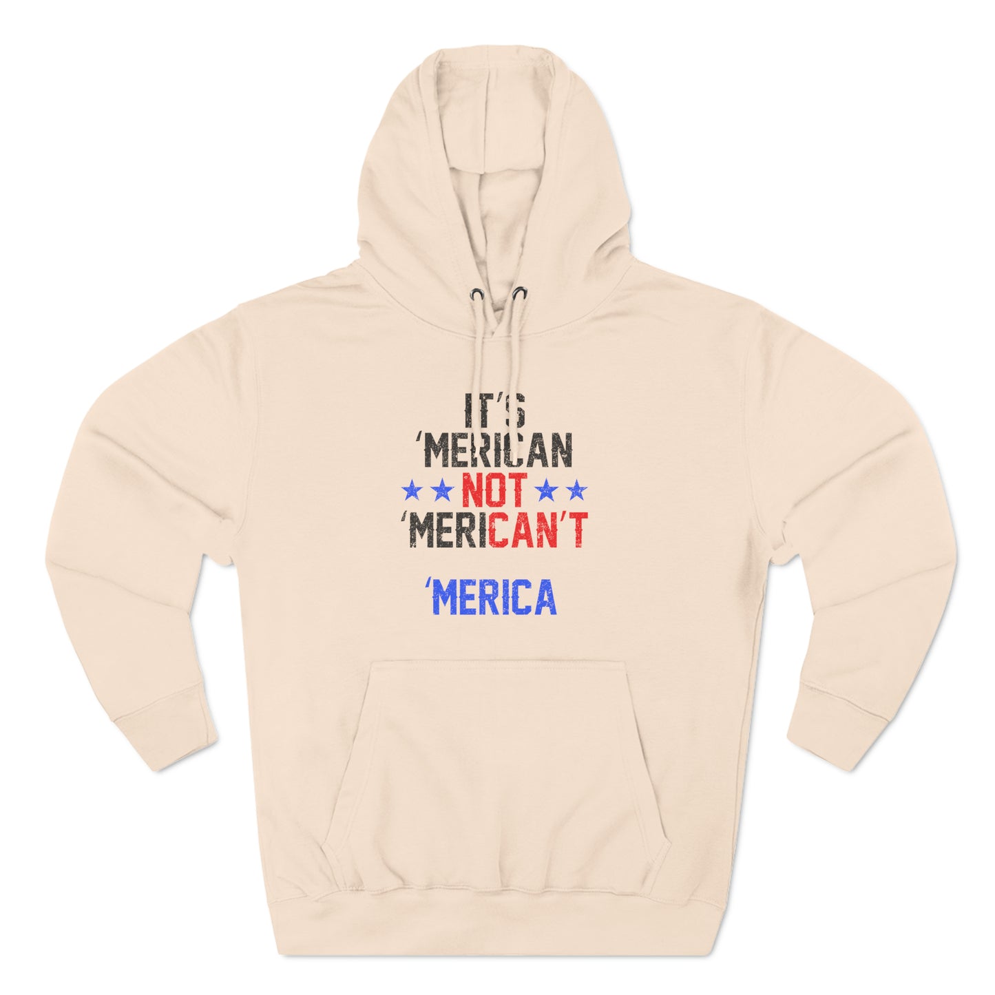 'Merican : Women's Three-Panel Fleece Hoodie