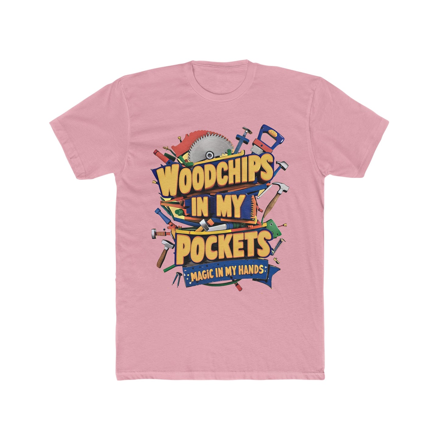 Woodchips in my Pockets : Men's Cotton Crew Tee