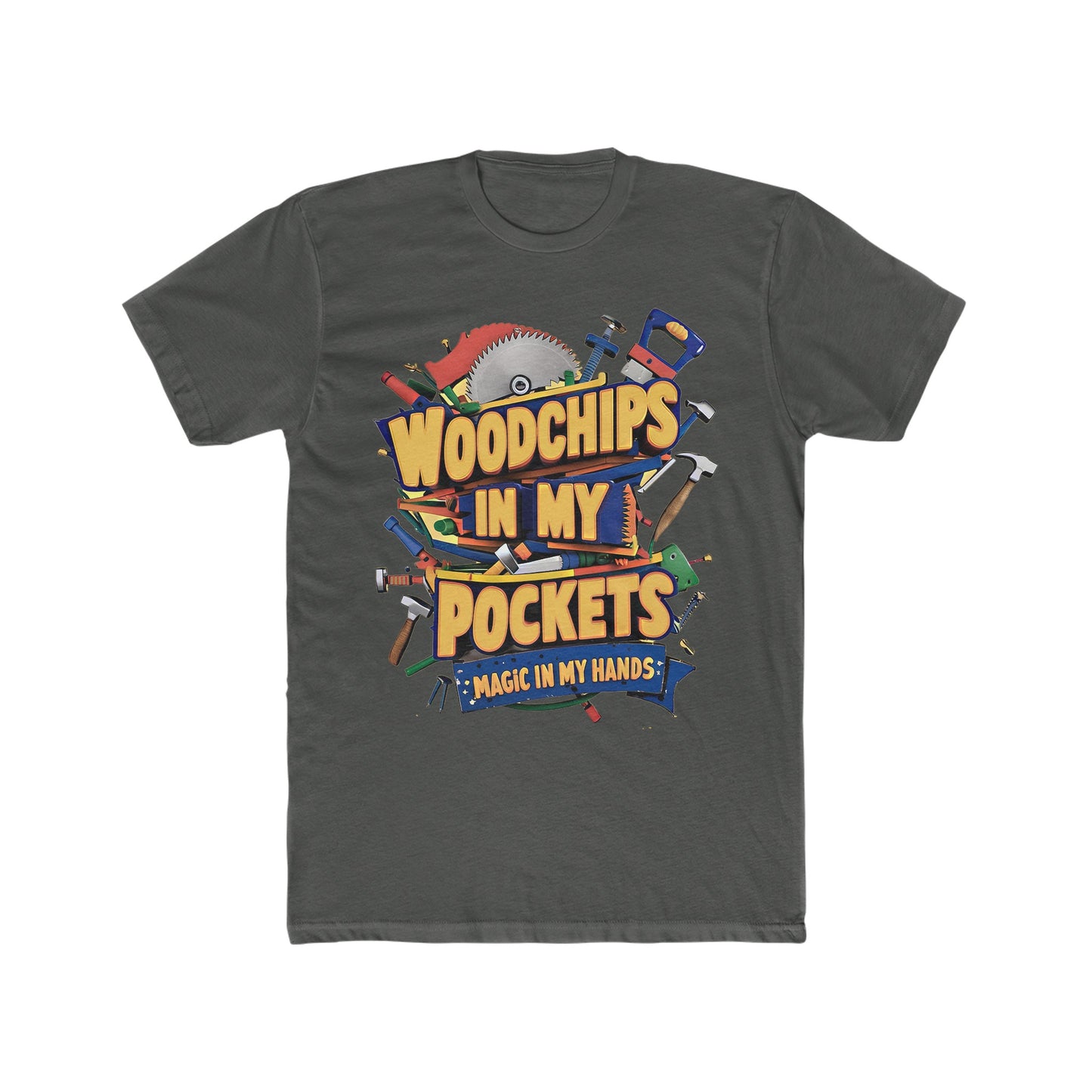 Woodchips in my Pockets : Men's Cotton Crew Tee