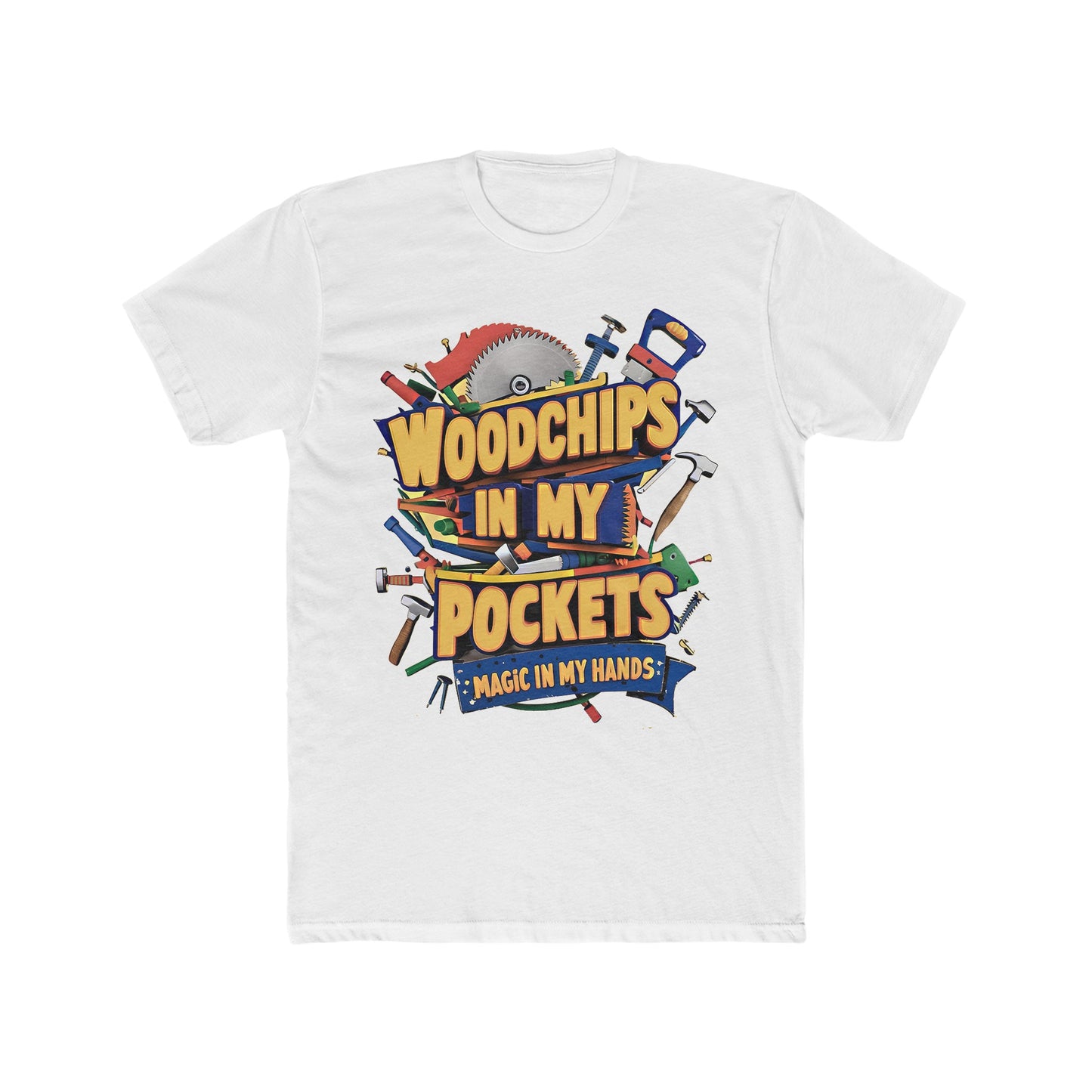 Woodchips in my Pockets : Men's Cotton Crew Tee