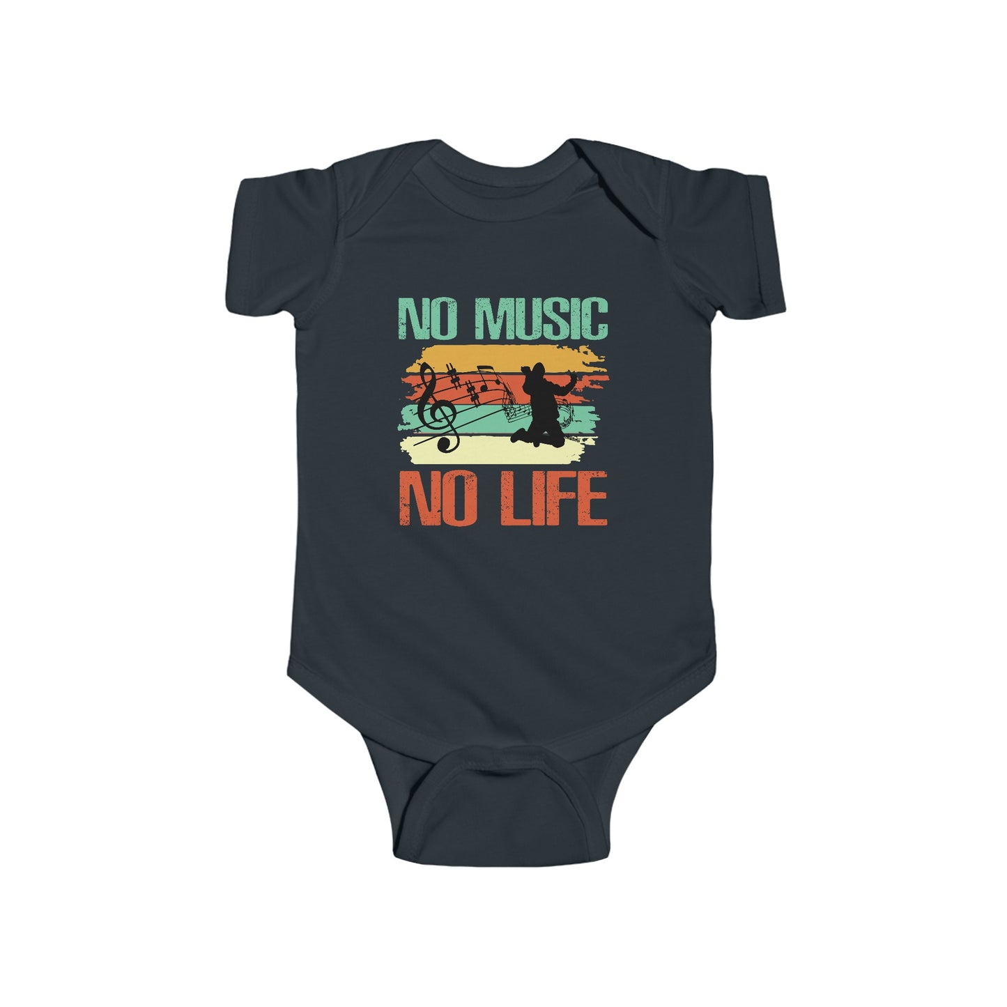 No Music No Life : Infant Fine Jersey Onesie / Bodysuit