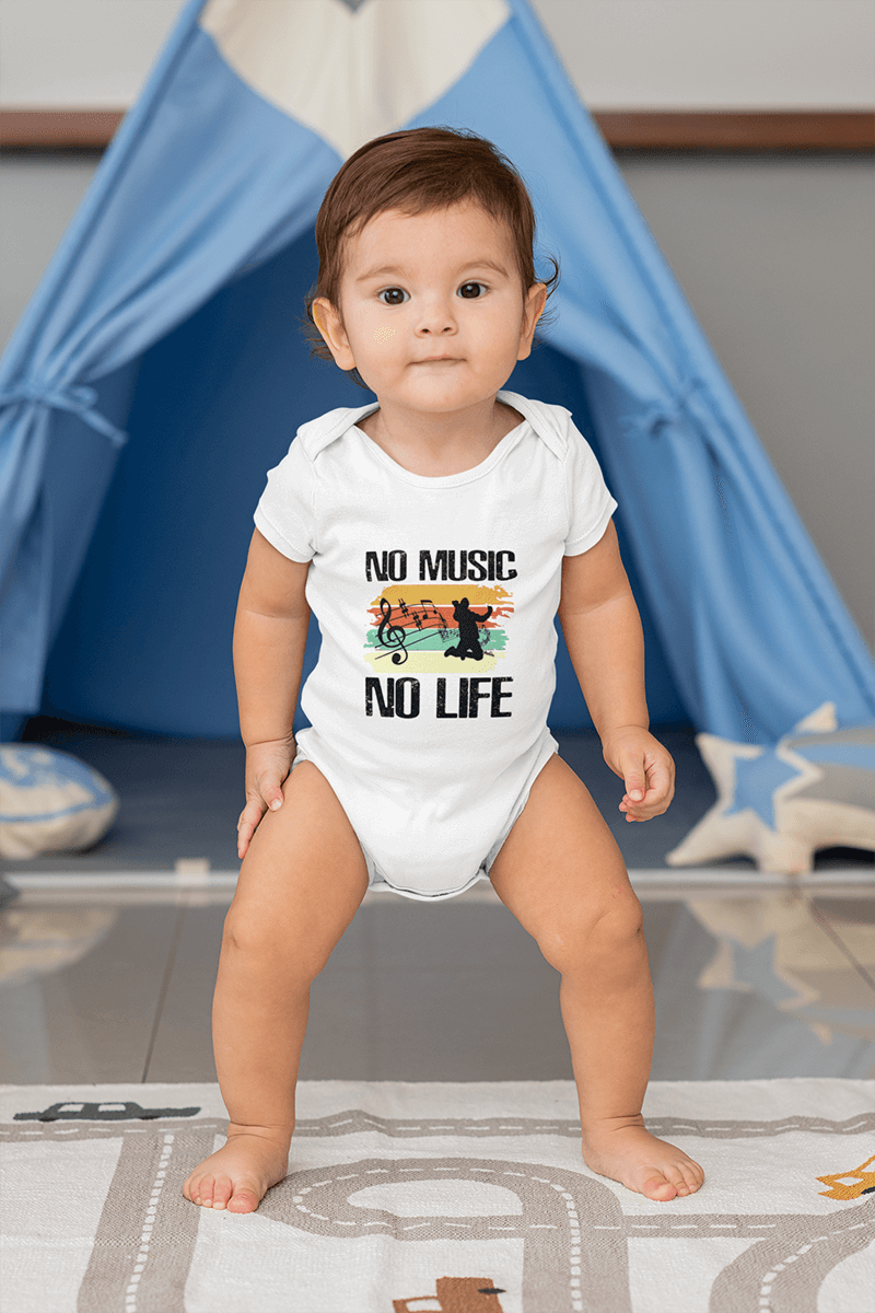 No Music No Life : Infant Fine Jersey Onesie / Bodysuit