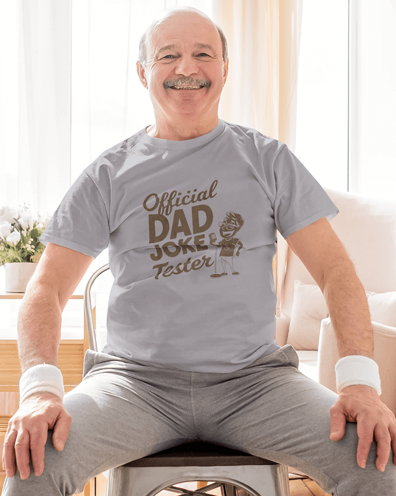 Official Dad Joke Tester : Men's Cotton Crew Tee