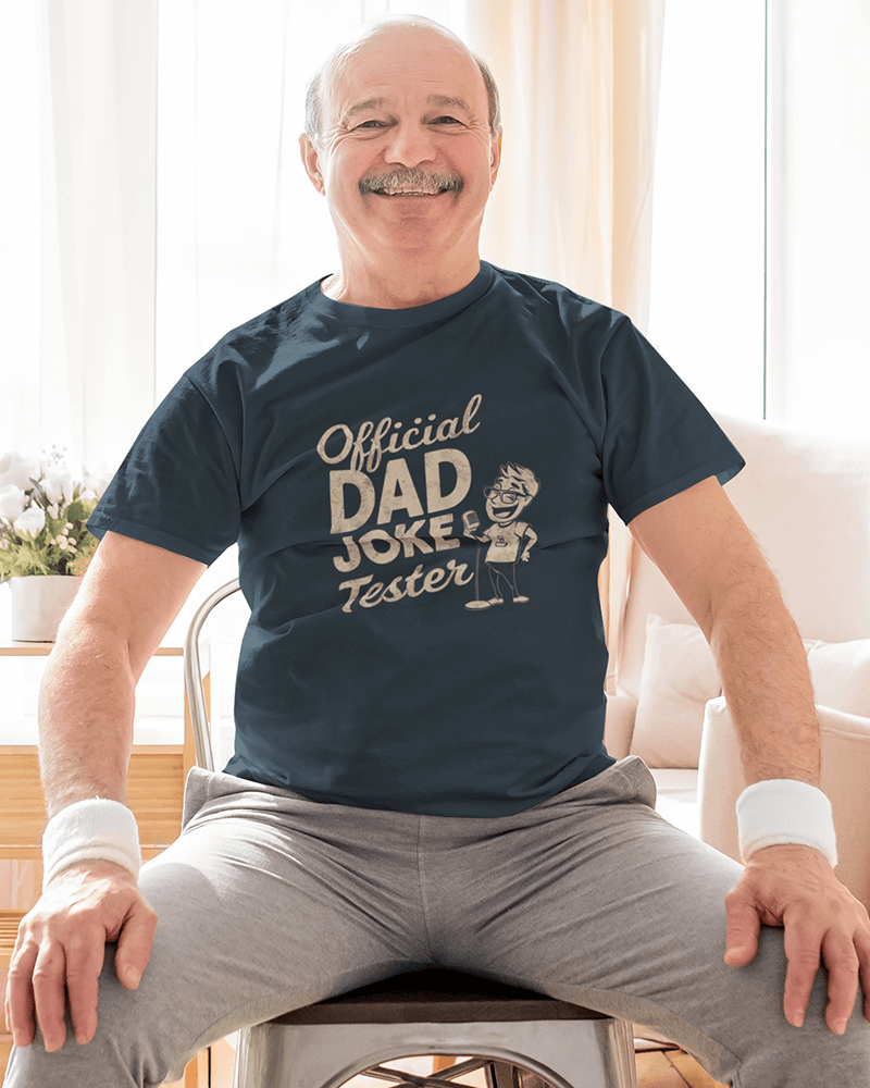 Official Dad Joke Tester : Men's Cotton Crew Tee