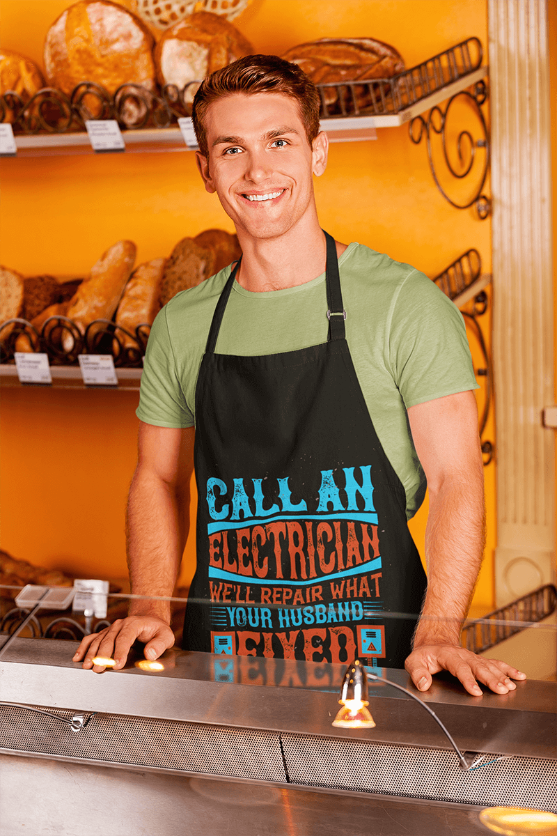 What your Husband Fixed : Apron (AOP)