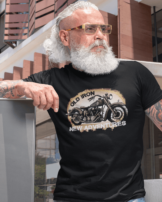 Old Iron New Adventures : Men's Cotton Crew Tee