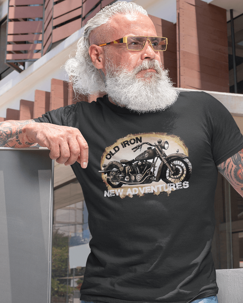 Old Iron New Adventures : Men's Cotton Crew Tee