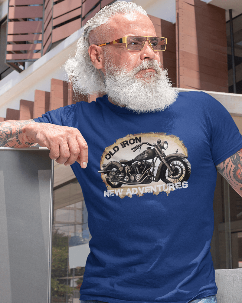 Old Iron New Adventures : Men's Cotton Crew Tee