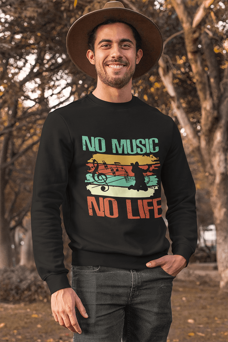 No Music No Life : Men's Champion Sweatshirt