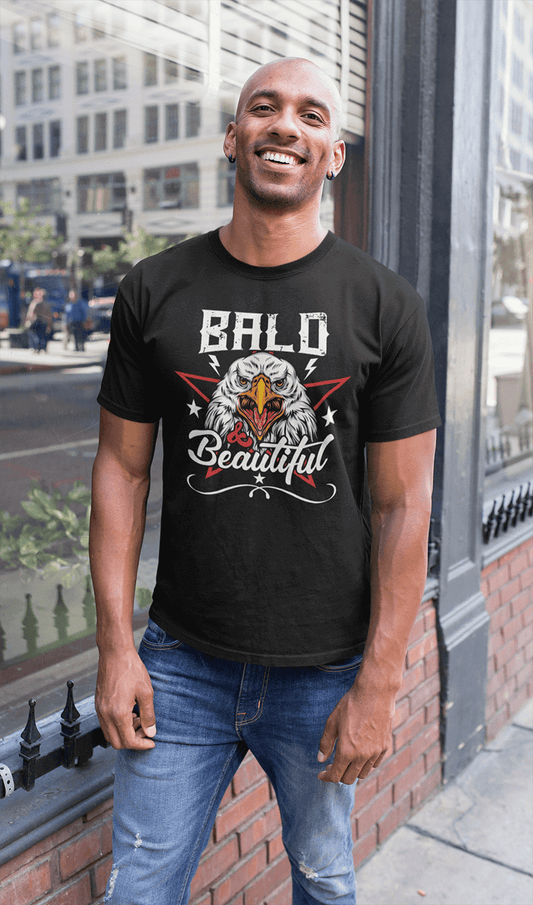 Bald N Beautiful : Men's Cotton Crew Tee
