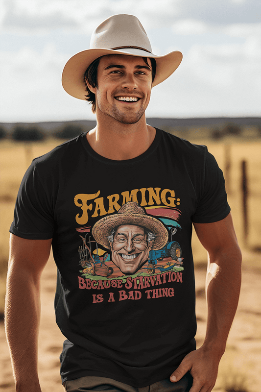 Starvation is a Bad Thing : Men's Cotton Crew Tee