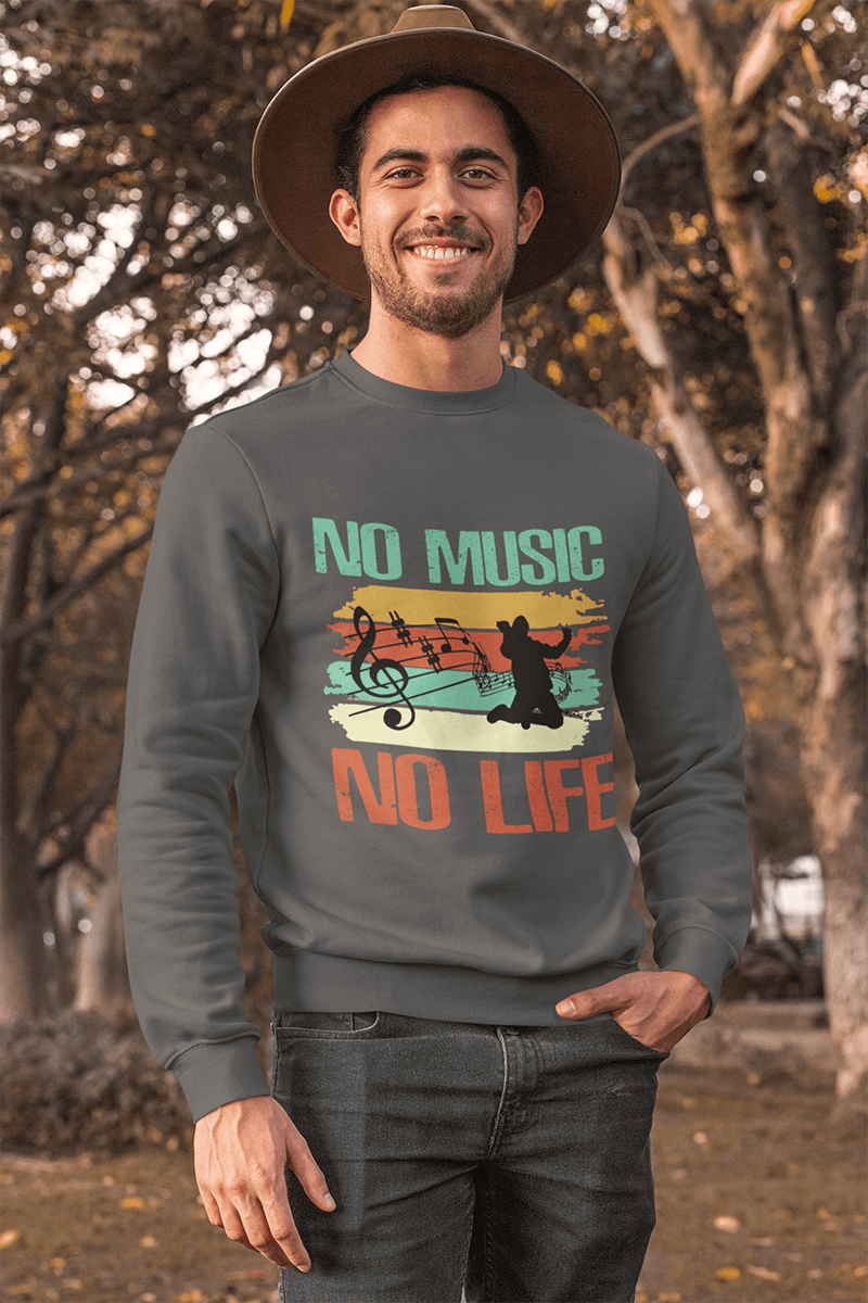 No Music No Life : Men's Champion Sweatshirt