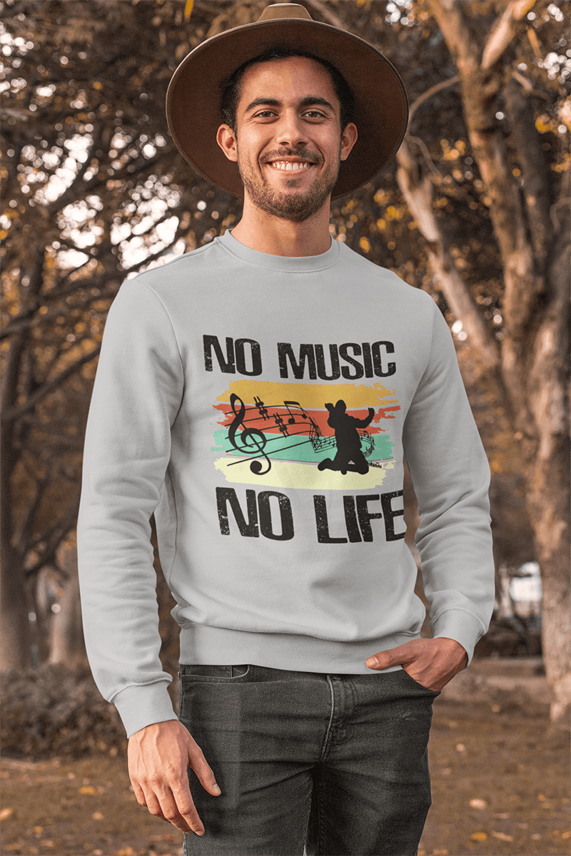 No Music No Life : Men's Champion Sweatshirt