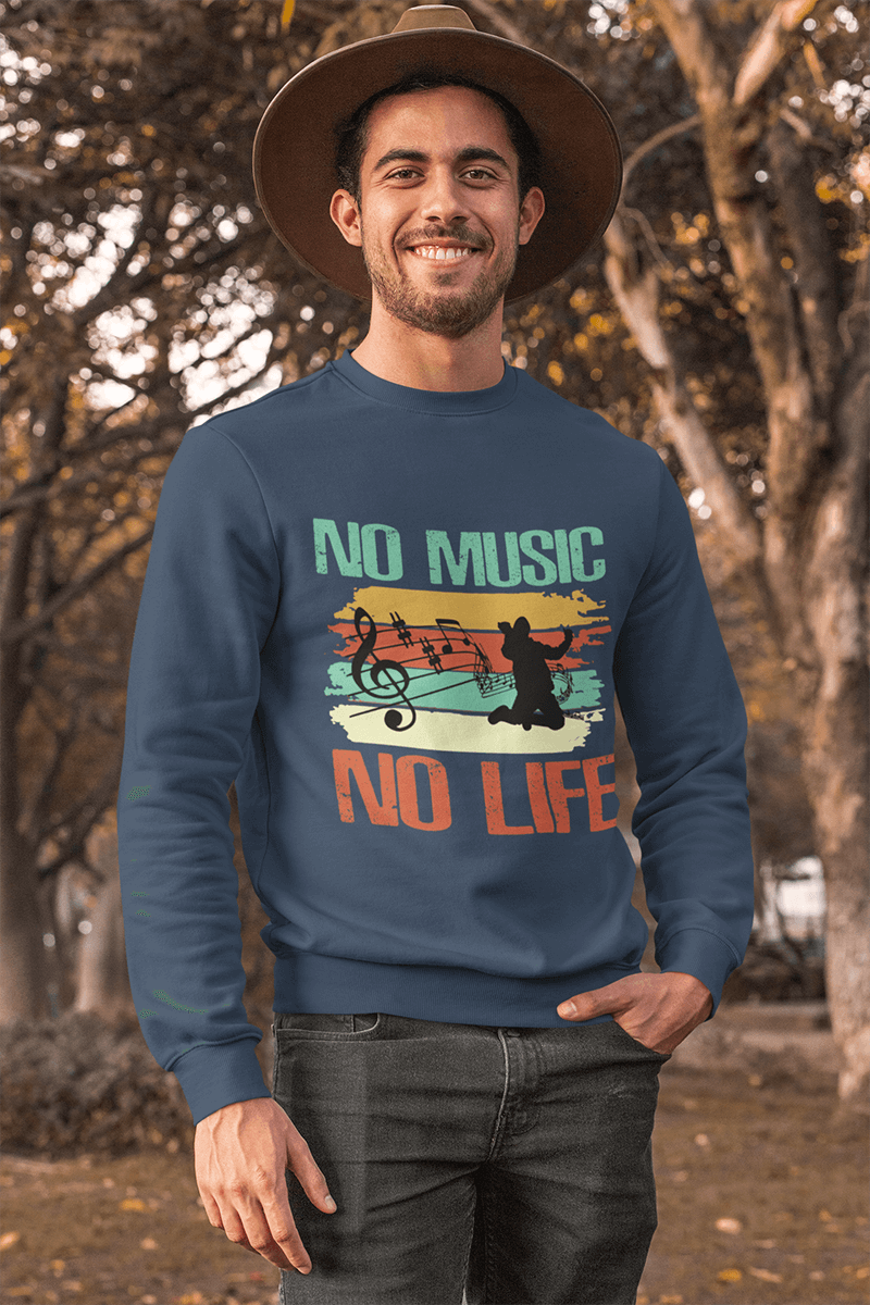 No Music No Life : Men's Champion Sweatshirt