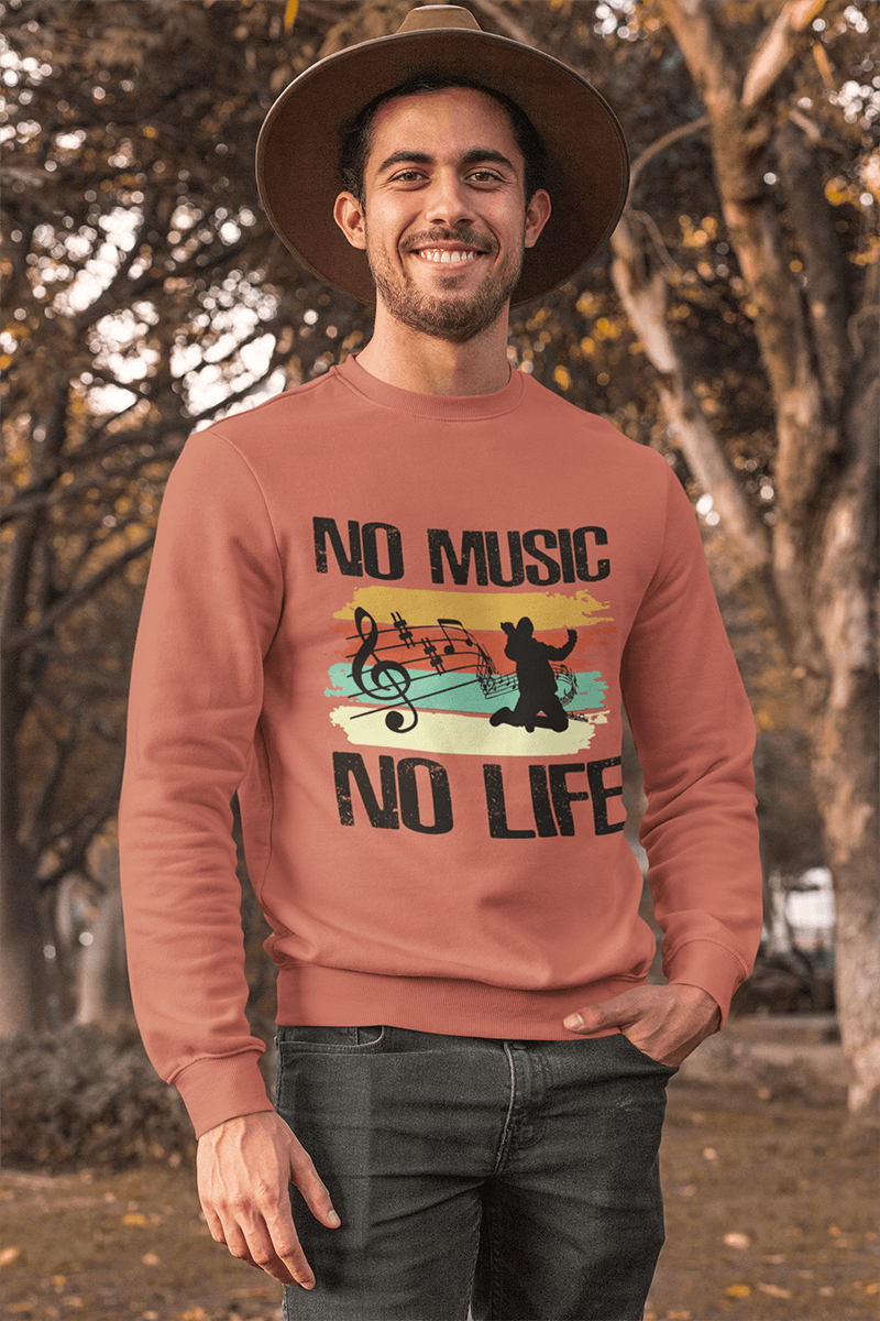 No Music No Life : Men's Champion Sweatshirt