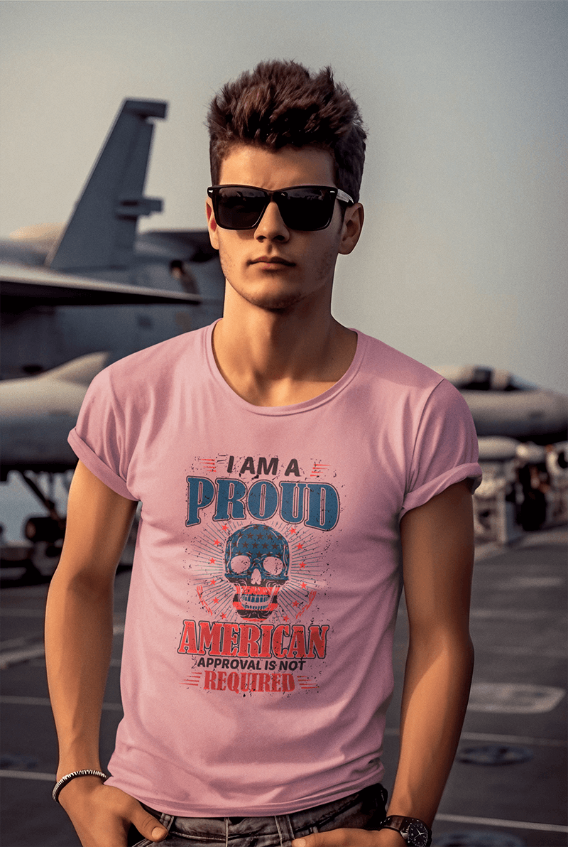 Proud American Approval Not Required : Men's Cotton Crew Tee