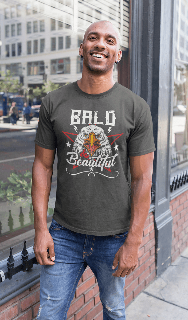 Bald N Beautiful : Men's Cotton Crew Tee