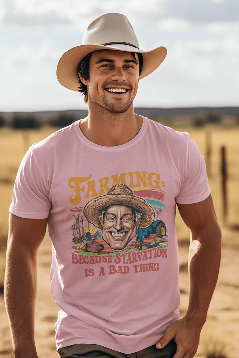 Starvation is a Bad Thing : Men's Cotton Crew Tee