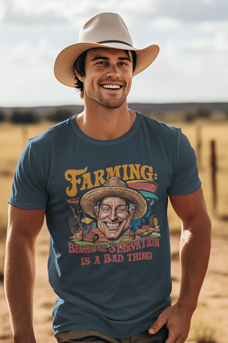 Starvation is a Bad Thing : Men's Cotton Crew Tee