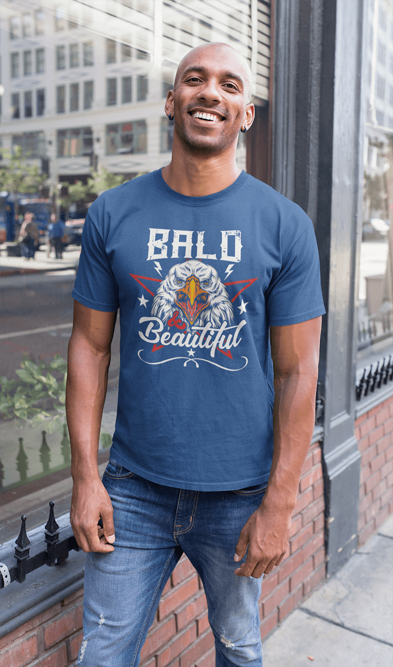 Bald N Beautiful : Men's Cotton Crew Tee