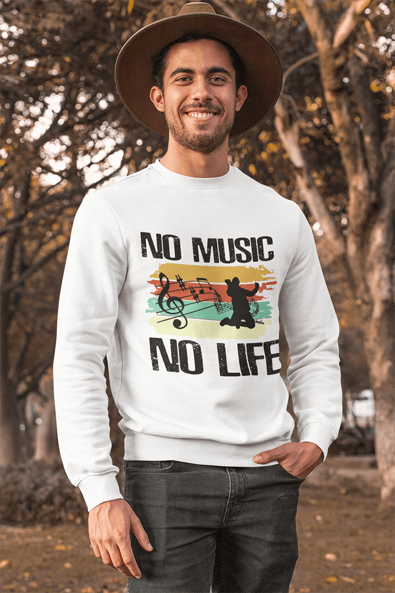 No Music No Life : Men's Champion Sweatshirt