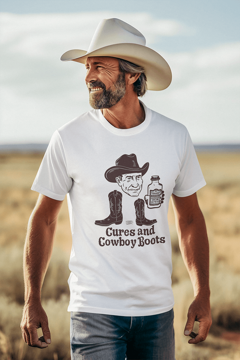 Cures & Cowboy Boots : Men's Cotton Crew Tee