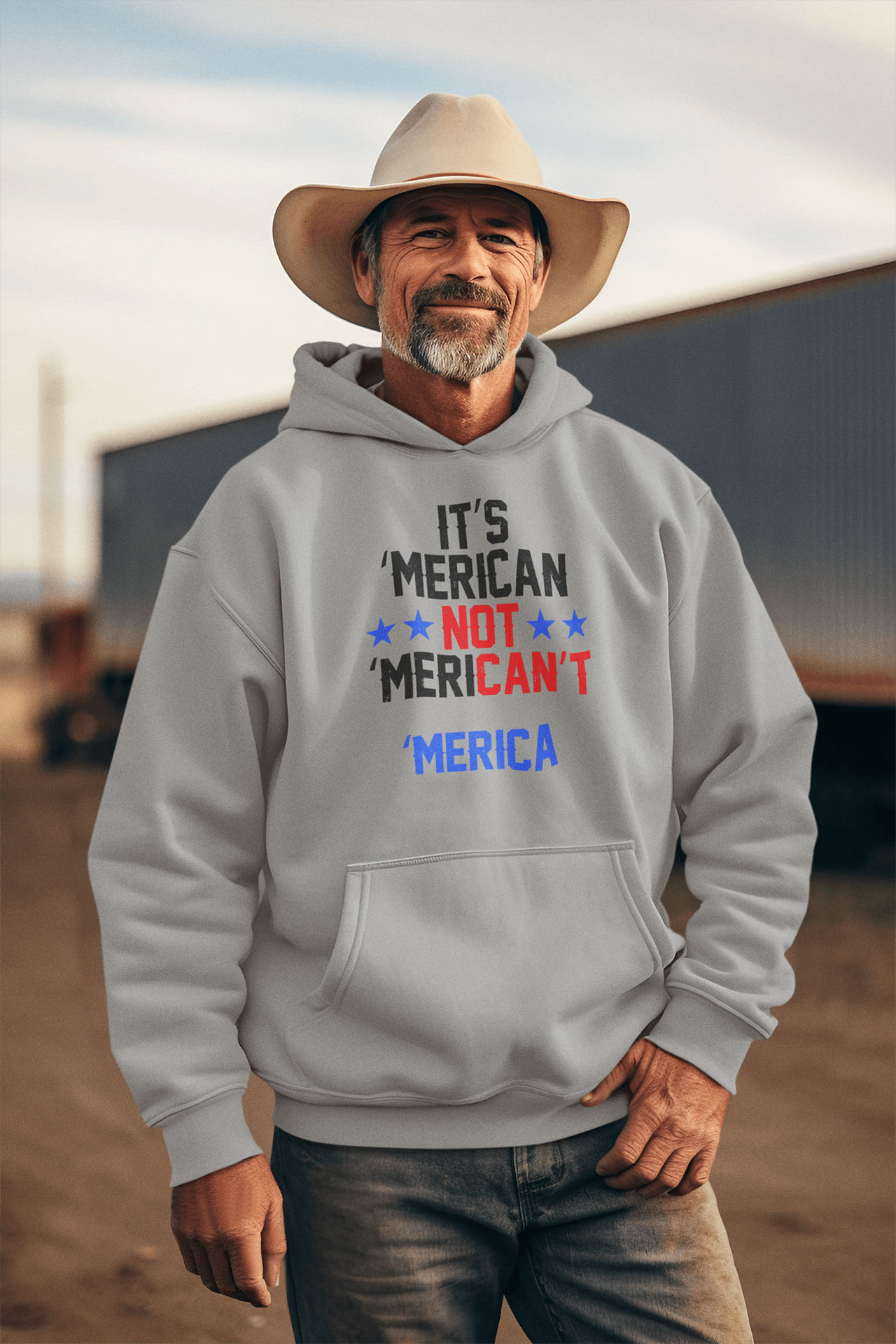 'Merican : Men's NUBLEND® Hooded Sweatshirt