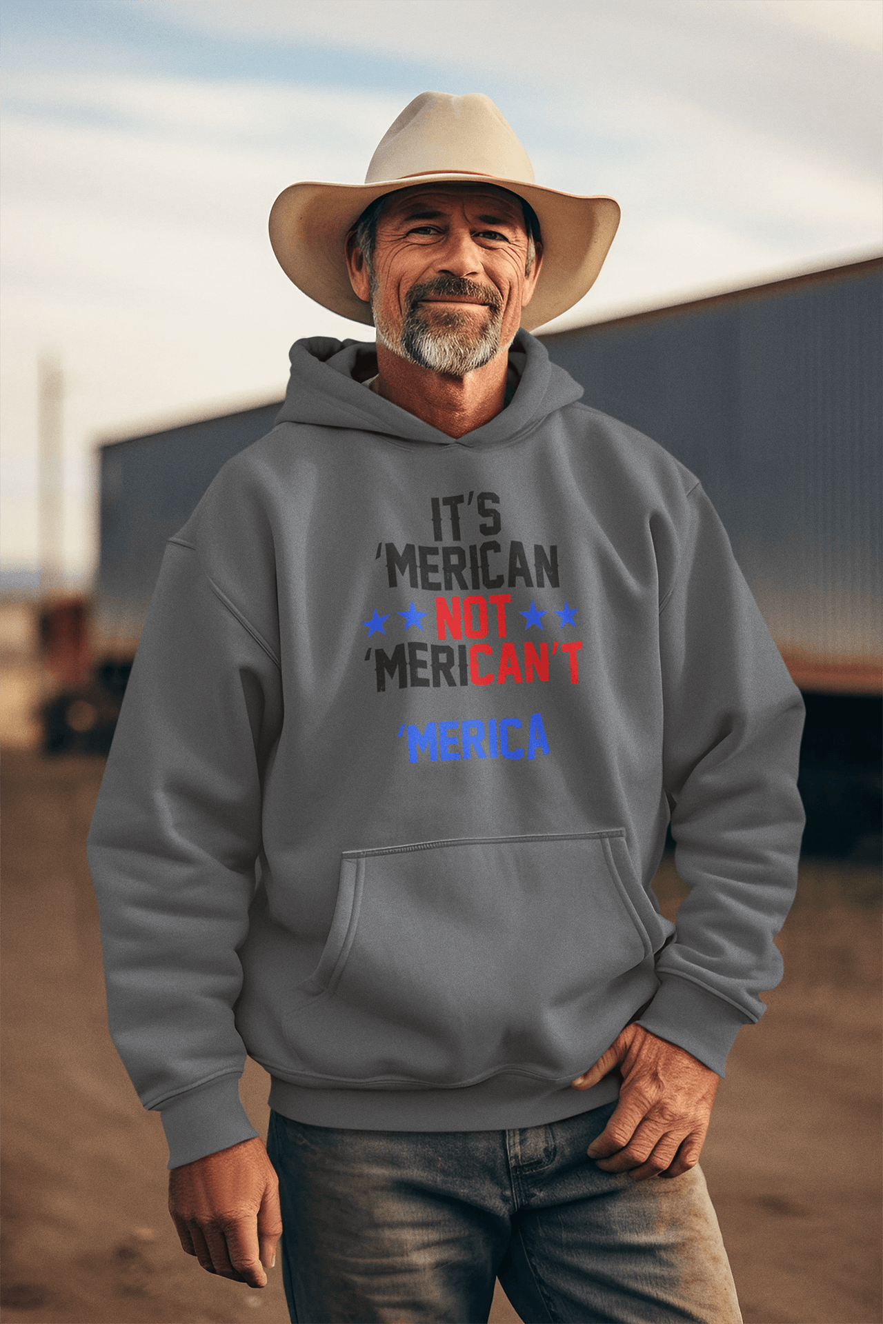 'Merican : Men's NUBLEND® Hooded Sweatshirt