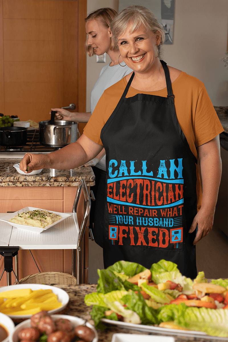 What your Husband Fixed : Apron (AOP)