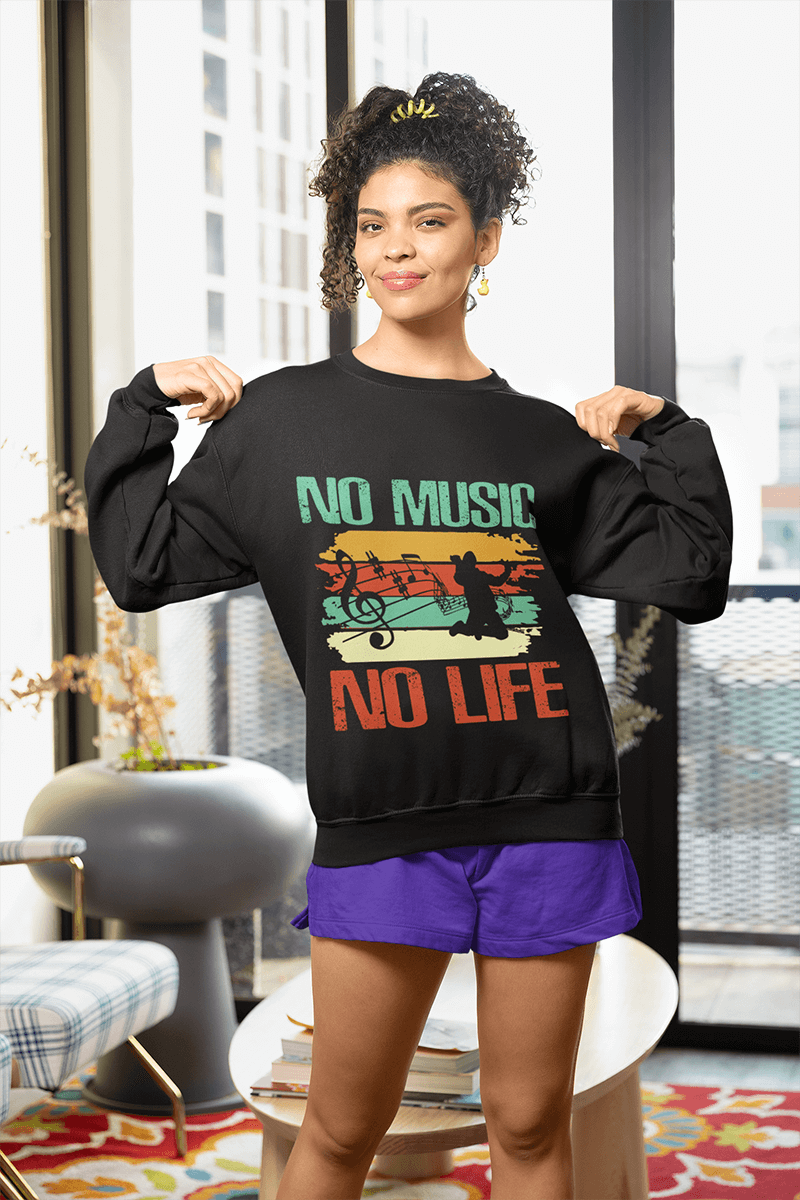 No Music No Life : Women's Champion Sweatshirt