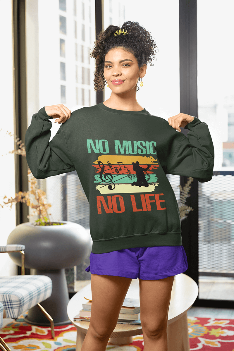 No Music No Life : Women's Champion Sweatshirt