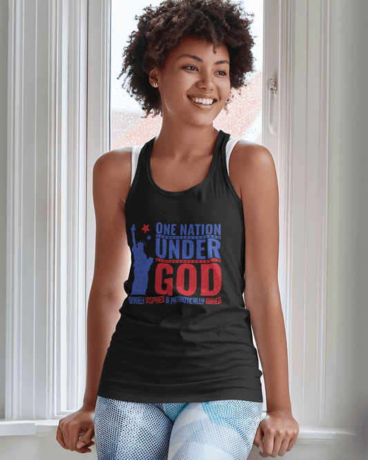 One Nation Under God : Women's Ideal Racerback Tank