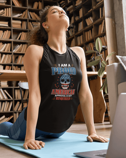 Proud American Approval Not Required : Women's Ideal Racerback Tank